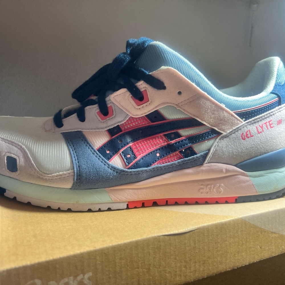ASICS Kids Sneakers - Pink, Blue, and Cream